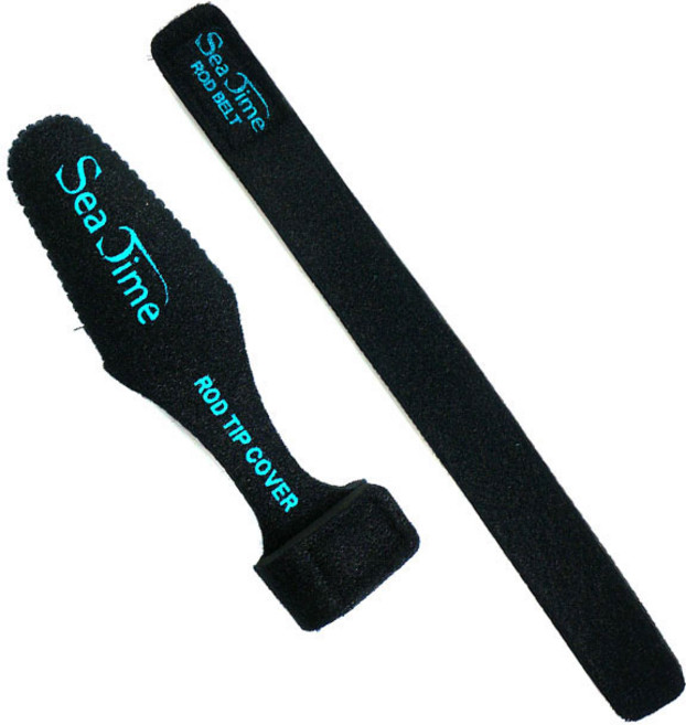 씨타임 로드팁보호대SET 팁커버+로드벨트 루어낚시대, 씨타임 로드팁보호대SET 블루