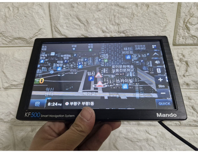중고 한라홀딩스 만도 KF500 지니 넥스트 3D맵 16G 8인치 내비게이션, 16GB