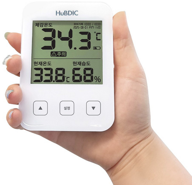 휴비딕 스마트 체감온도계 체감온도 디지털 온습도계 고온경보 측정기 자동기록, HT-3PRO(화이트), 1개