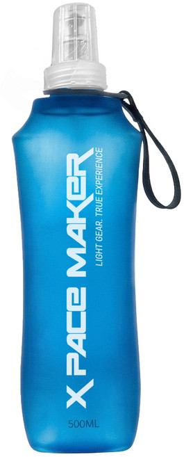 제로그램 소프트 물병 경량 워터보틀 러닝 마라톤 플라스크, 1개, 500ml, 블루