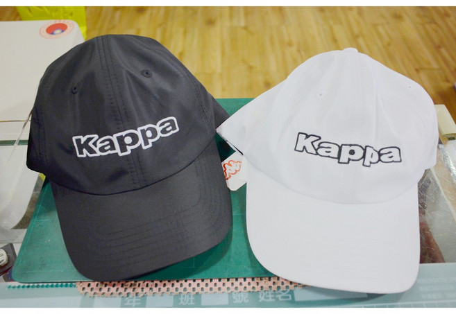 KAPPA 品牌LOGO基本款吸濕排汗慢跑帽 棒球帽 遮陽帽, 黑色, 1個