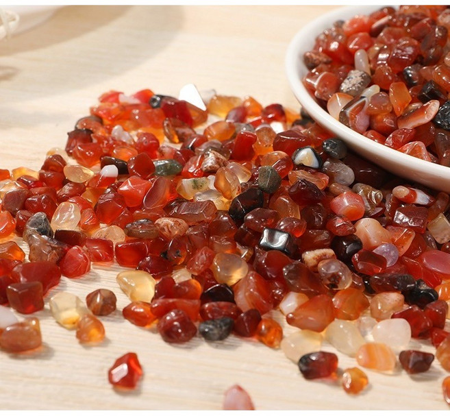 紅瑪瑙碎石 魚缸造景 花盆裝飾 消磁淨化 能量風水擺件, 紅瑪瑙碎石/包