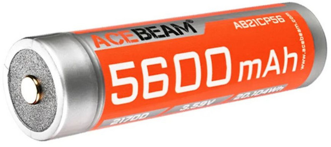 Acebeam 21700 5600mAh 高容量可充電鋰電池 M1 2.0 原廠電池, 橘色, 1個