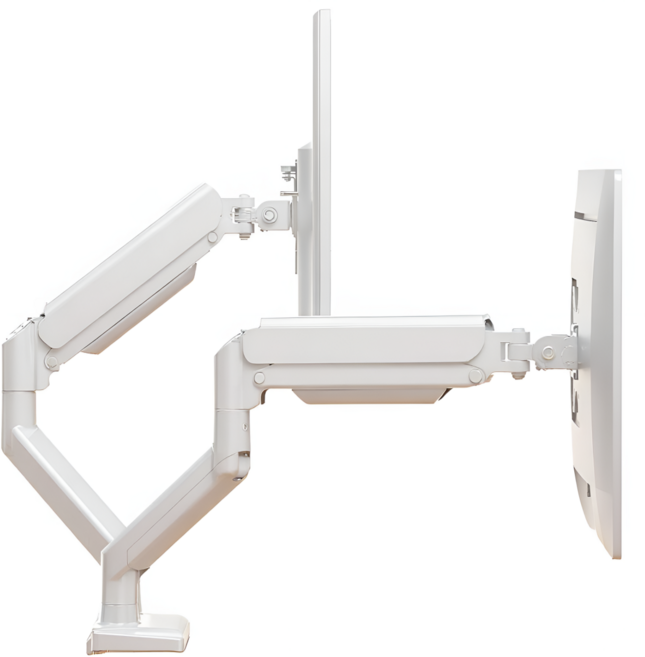 에임엑스 벡터 듀얼 모니터암, 1개, 화이트