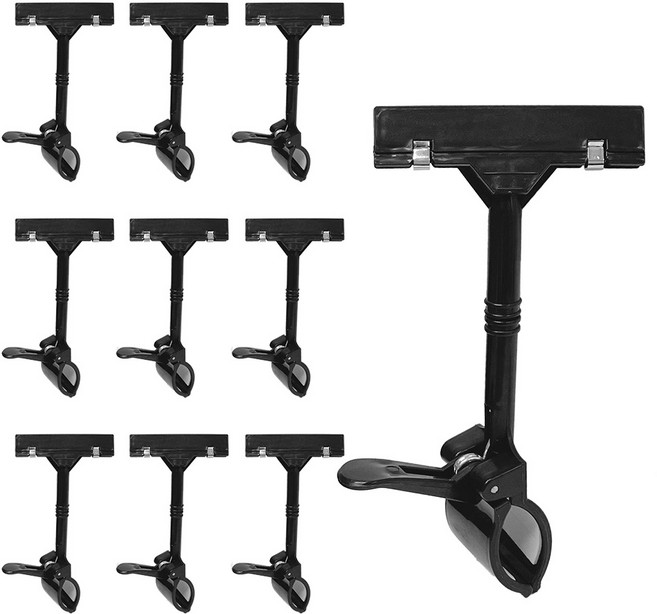 왕엄지 POP 집게꽂이, 블랙, 10개