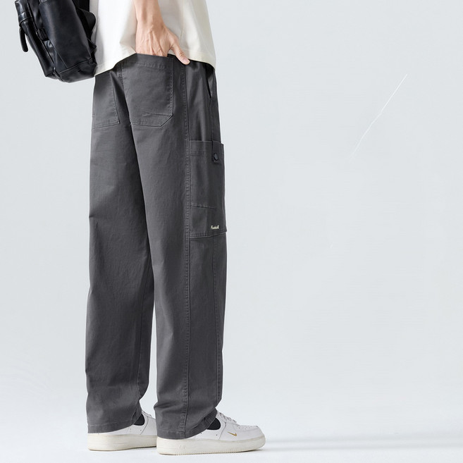하울맨 남성 편안하고 시원한 빅사이즈 카고 밴딩 면 팬츠