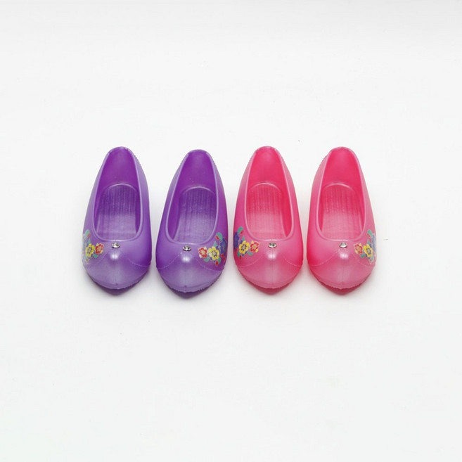 샤모코 꽃무늬 여아고무신 아동 한복신발