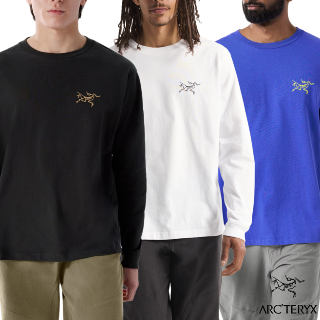 아크테릭스 크래그 코튼 LS 남자 편안한 등산 아웃도어 긴팔 티셔츠