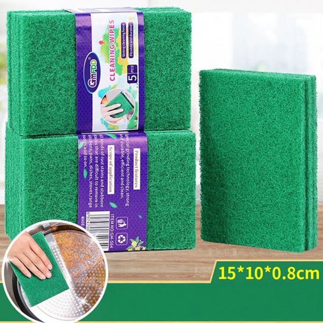 치프몰 다목적 고강도 금강사 수세미 탄냄비 찌든때 묵은때, 1개, 10개입, 그린 15x10x0.8cm