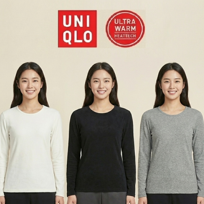 유니클로 히트텍 울트라웜 여성 크루넥 (국내매장판)