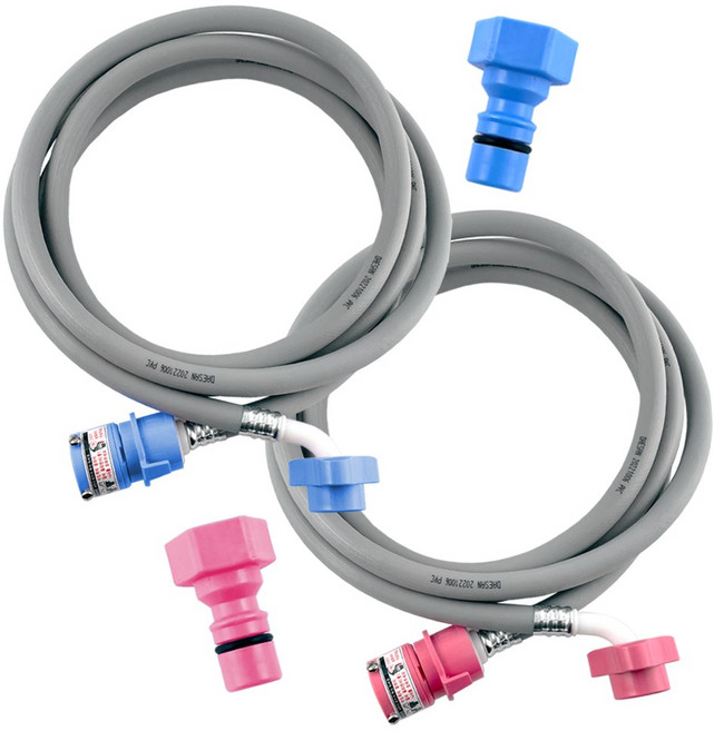 철물마켓 국산 세탁기호스 5M 냉수+5M 온수 원터치 급수호스, 1개