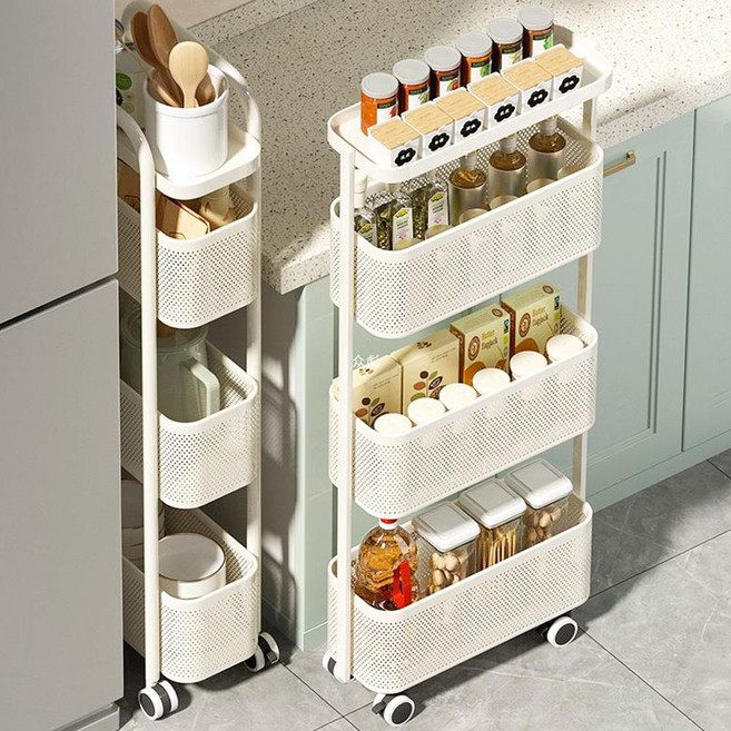 슬림 틈새 수납장 선반 세탁기 옆 수납장, 사각일반형, 본상품선택