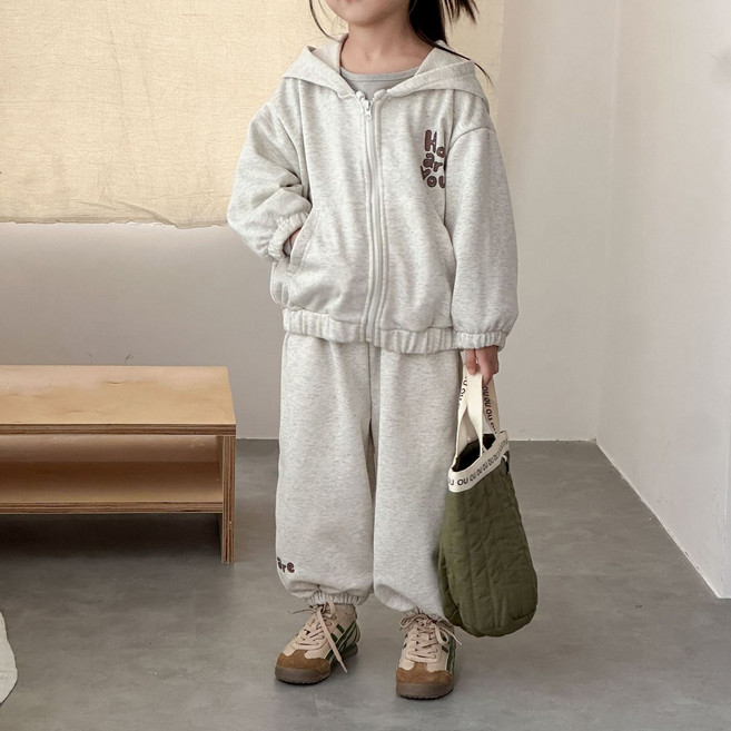 아동 주니어 남녀공용 상하복 후드 집업 조거 팬츠 투피스 츄리닝