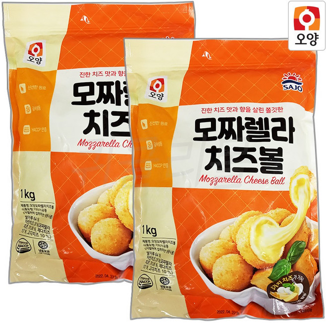 [현대프리마켓] 사조오양 모짜렐라 치즈볼, 2kg, 1세트