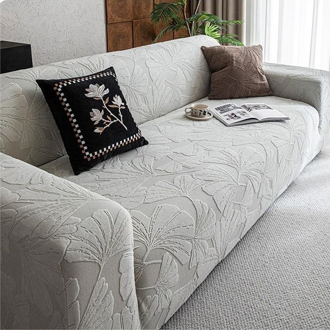 Heyoo 미끄럼방지 사계절 부드러운 소파커버 3 4 5인용, 1개, 그레이