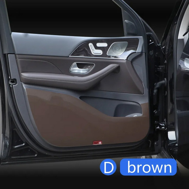 카시트매트 W167 보호 방지 매트 에지 400d 벤츠 패드 V167 용 GLE350 도어 커버 메르세데스 클래스 킥 GLE450 GLE, [03] brown, 03 brown, 1개