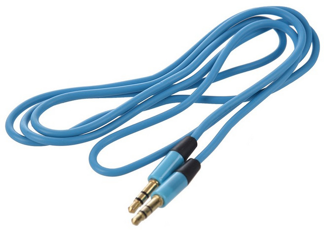 3.5mm 보조 보조 수컷에서 남성 스테레오 코드 오디오 케이블 iPod mp3 자동차 용 PC 용 오디오 케이블, 파란색