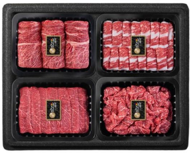 [농협안심한우] 1등급 선물세트 1.2kg (꽃등심+차돌박이+실속구이+불고기) 1세트, [농협안심한우] 1등급 선물세트 1.2kg (꽃등심+차