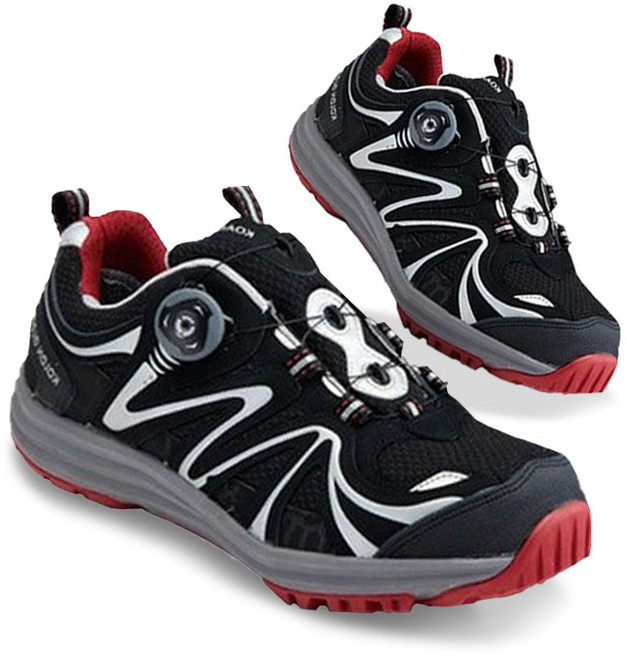 코오롱글로벌안전화 KG-45 다이얼안전화, 검정+은색, 235, 1개