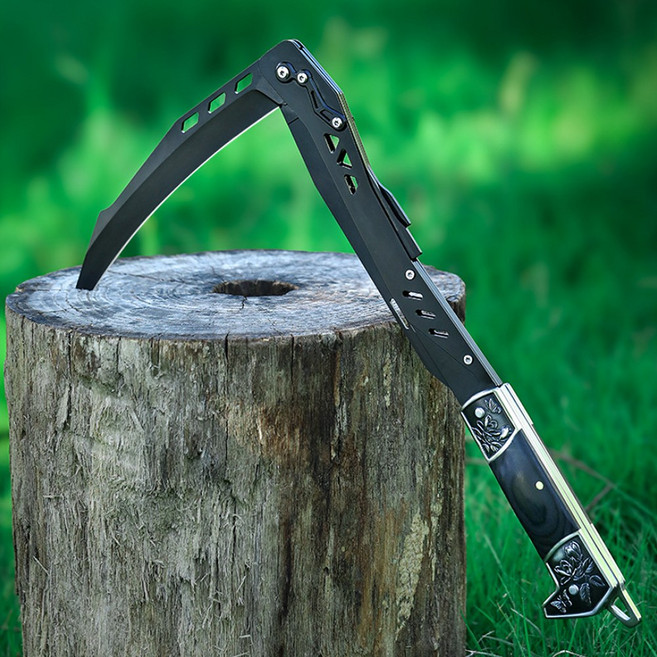 접이식 농업용 낫 스텐레스 캠핑 등산 나이프 칼 조선낫 풀베기 마체테 정글도, 1개