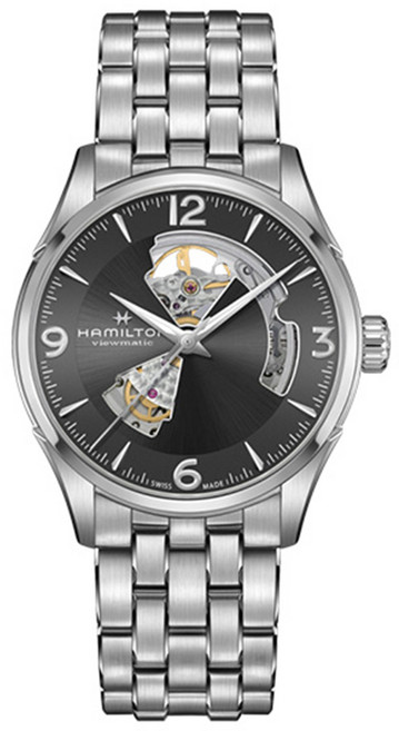 해밀턴 H32705181 재즈마스터 오픈하트 오토 42mm 그레이 메탈 남성 시계