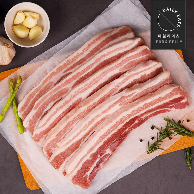 [데일리이츠] 프리미엄 삼겹살 슬라이스 1kg (구이용), 1개