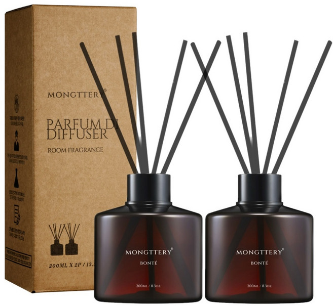 몽때리 데일리 디퓨저, 2개, 호텔라운지, 200ml