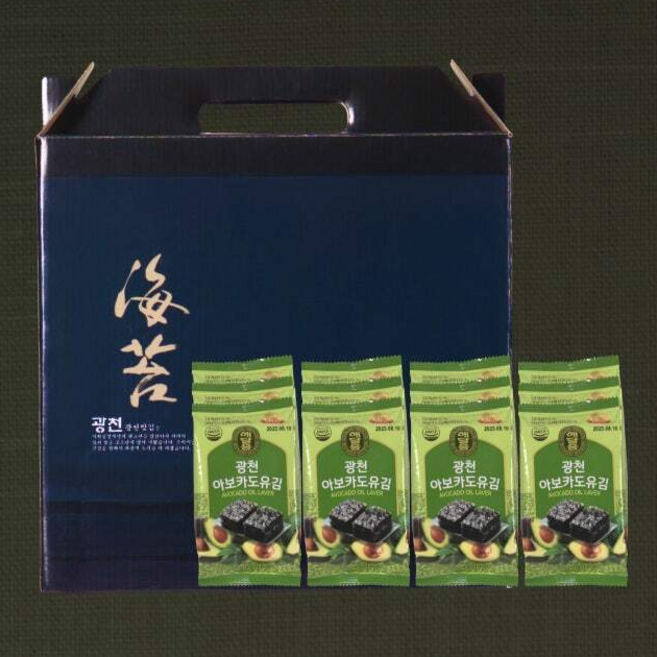 아보카도유 김선물세트 12봉 도시락김 광천김 보험사 판촉물 답례품, 9봉