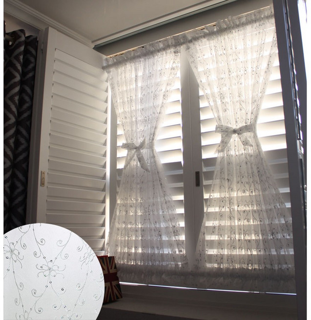 레이스 장구커튼 포인트 모래시계 가리개커텐 커튼봉포함