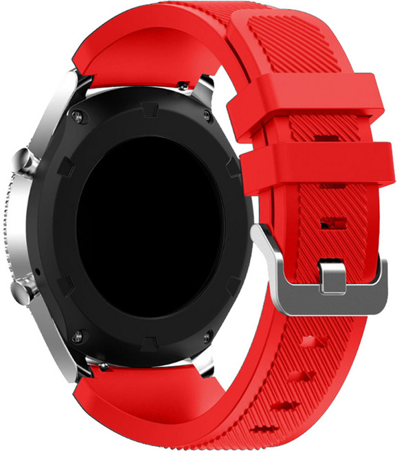 더조은셀러 갤럭시 워치 기어 S3 S2 46mm 42mm 호환 시계줄 밴드 스트랩 실리콘, 1개, 레드 - 22mm (상세페이지 모델명 참조)