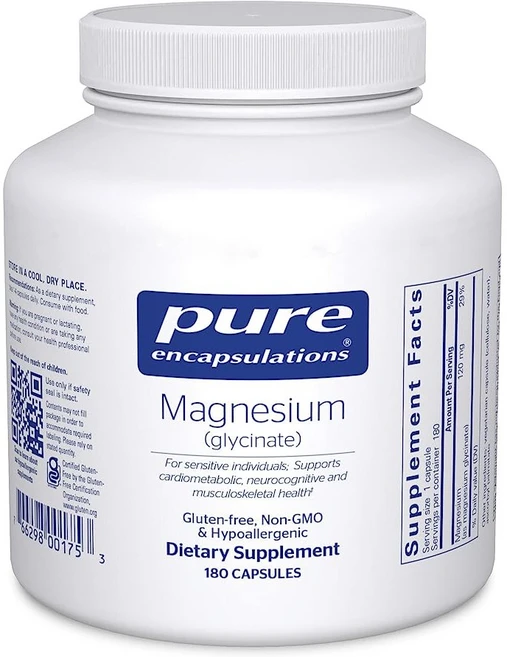퓨어인캡슐레이션 마그네슘 글리시네이트 캡슐, 1개, 180정 - 쿠팡