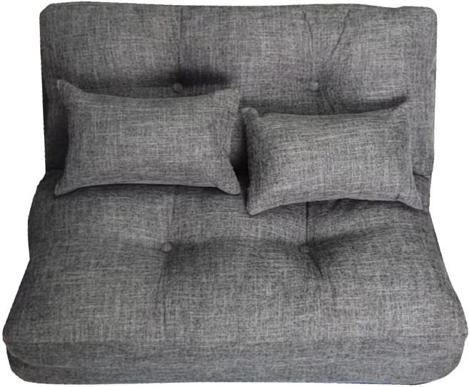 摺疊沙發椅 懶人沙發 多功能摺疊設計 舒適居家躺椅 附贈抱枕, 1.2米懶人沙發床-灰/(一張訂單限下一個), 1件