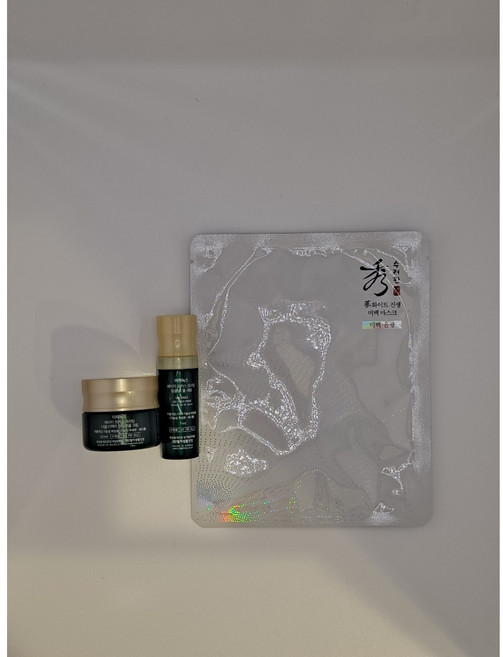 이자녹스 에이지 포커스 프라임 링클 포 올 세럼7ml +크림 10ml 여행용+수려한 미백화이트닝 진생마스크 1매, 1세트