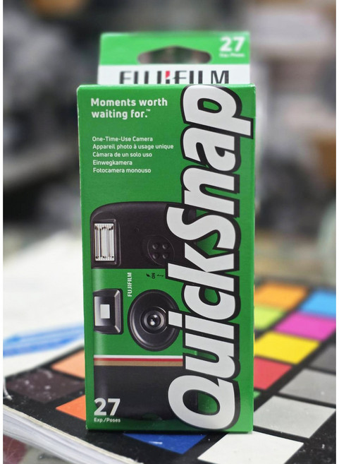 FUJIFILM QuickSnap 一次性底片相機 內置閃光燈, 1個, 拋棄式即可拍 27張