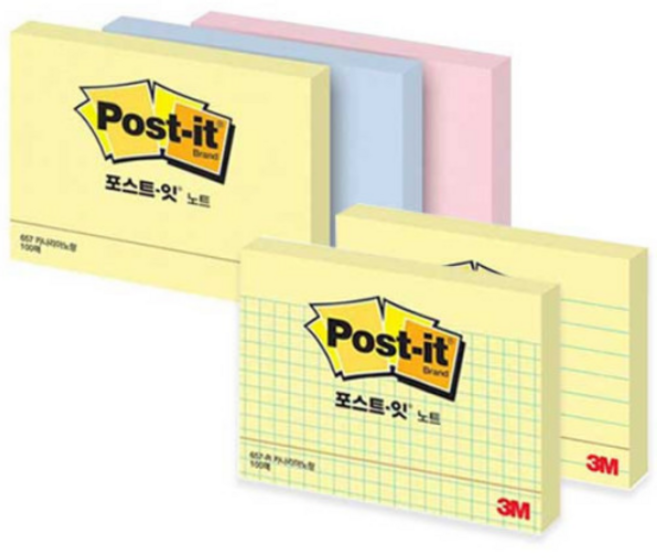 쓰리엠 포스트잇 노트 657 102 x 76mm, 노랑무지, 1개, 15개