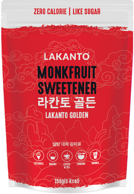 라칸토 골든 과립 설탕대체 천연감미료 무설탕 제로칼로리 에리스리톨 나한과 흑설탕, 150g, 1개