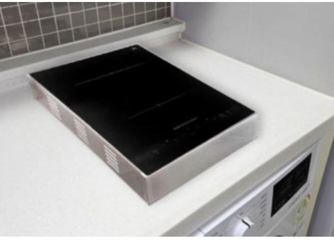 웰치 KR-200 하이라이트 2구 전기렌지 빌트인 매립형 가정용 원룸 오피스텔 사무실 펜션 호텔 전기레인지 전기쿡탑 이동형 케이스 프리스탠딩, KR-210TC+실버케이스(7cm)