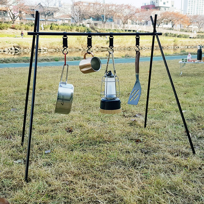 캠프21 경량 인디언 행어 (오거나이저 미포함), 블랙, 1단