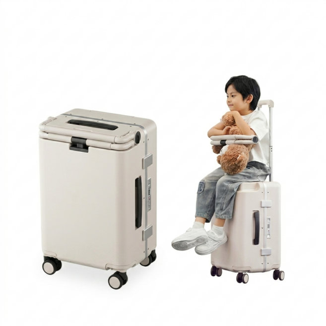 어린이 타는 캐리어 접이식 시트 기내 반입 가능 고급 라이딩 여행가방