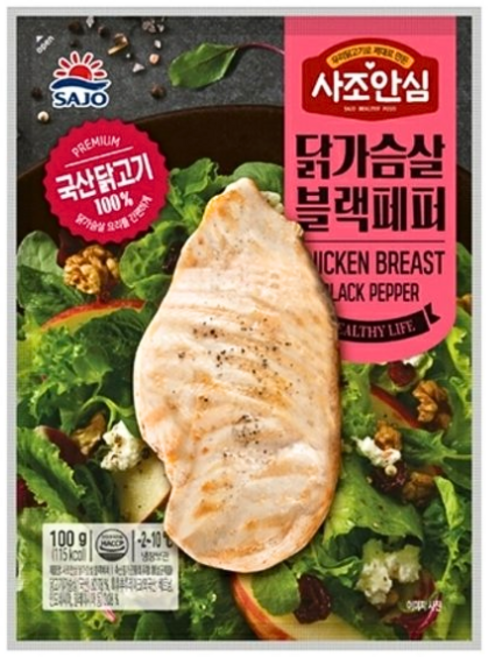 대림 사조안심 닭가슴살 블랙페퍼 100g 20개