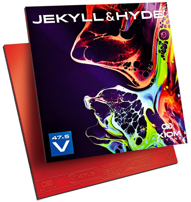 엑시옴(XIOM) 공식 본사 직영 탁구 러버 V47.5 지킬앤하이드, max, 적색, 1개