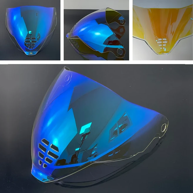 ICON Airflite 헬멧 바이저 페이스 실드 내부 코팅 내구성 높은 품질의 액세서리, 11 Clear Blue