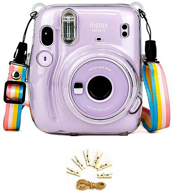 인스탁스 미니11 전용 투명 폴라 케이스 + 포토라인, 1개