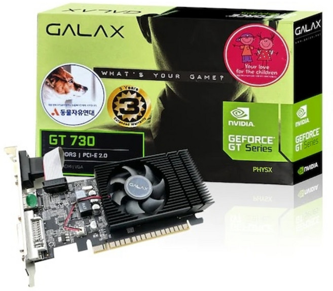 갤럭시 GALAX 지포스 GT730 D3 4GB LP