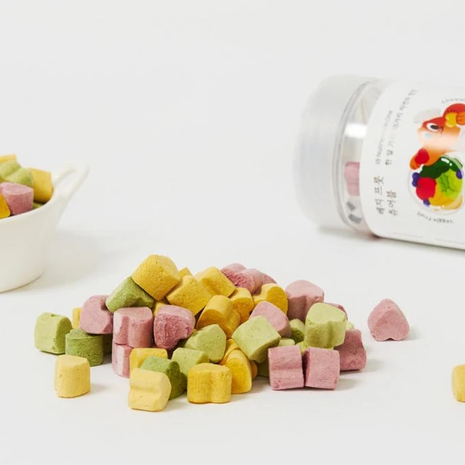 강아지 수수펫푸드 동결건조 츄어블 애견 간식, 1개, 50g, 베지+프룻 - 쿠팡