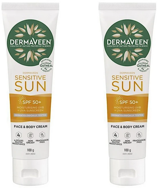 더마빈 페이스 바디 썬크림 dermaveen SPF 50, 2개, 100g - 쿠팡
