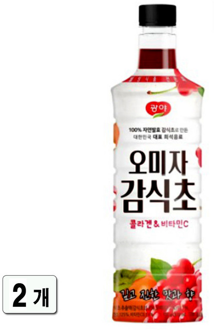 광야식품 오미자 감식초 베이스, 970ml, 2개