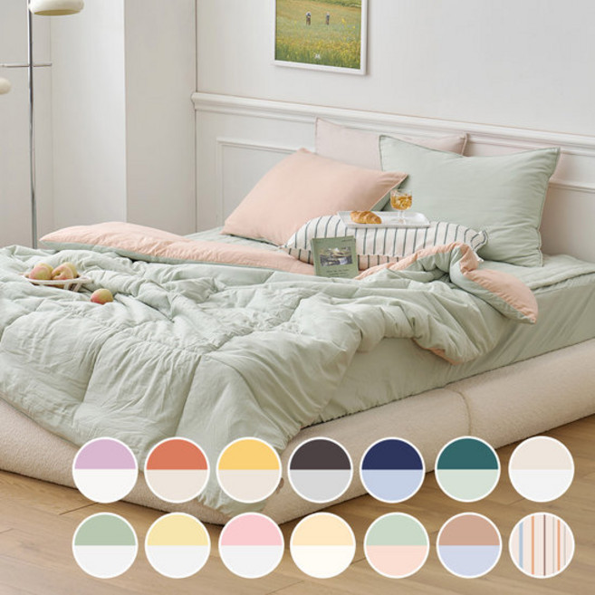 모던하우스 젤라또 리버시블 퀸 차렵이불 14 color1232213, 퀸 차렵이불_인절미+요거트