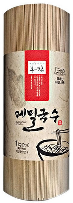 봉평촌 메밀국수 1kg x 5개{국내산}봉평 메밀 국수 냉모밀 면사리 냉면 라면 건면 소면 소바 쫄면, 5개