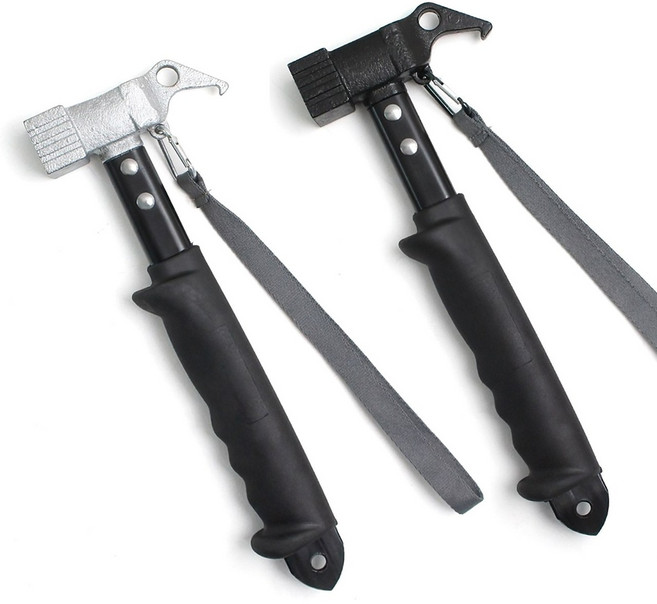 캠포티아 캠핑망치 파운딩 해머 단조팩 망치, 블랙, 1개